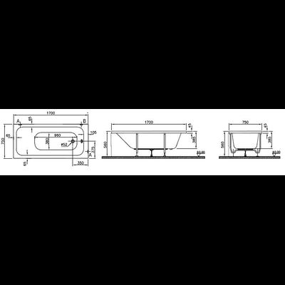 Ванна Vitra Optimum Neo, 170х75 см, 64570001000