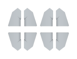 !АНАЛОГ! Комплект панелей 2387 2389 АНАЛОГ LEGO Technic 8 шт., Light Bluish Gray (AN TP4 0) / 8 шт.