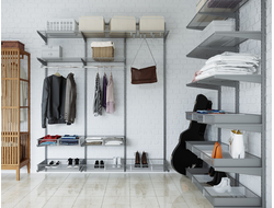 Гардеробная система в цвете металлик ARISTO