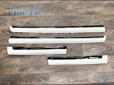 Молдинги Toyota Land Cruiser Prado 150 белые с хромом