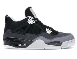 Nike Air Jordan 4 Retro (Серые с черным) фото