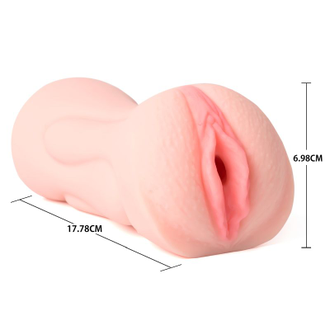 Debby Двухсторонний мастурбатор вагина и ротик с язычком и мягкими зубками