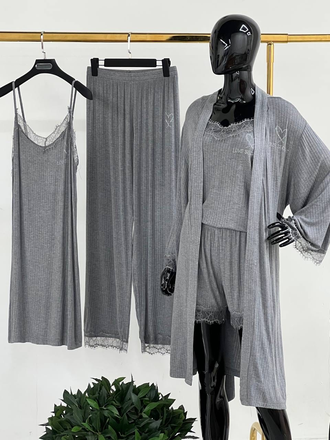 Домашняя одежда Виктория Сикрет 5в1 цвет серый