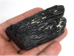 Турмалин чёрный (шерл), кристалл необработанный, Бразилия (75*33*27 мм, 134 г) №37617