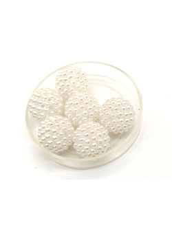 Бусины пластиковые фигурные, 12 мм шамбала белый цвет