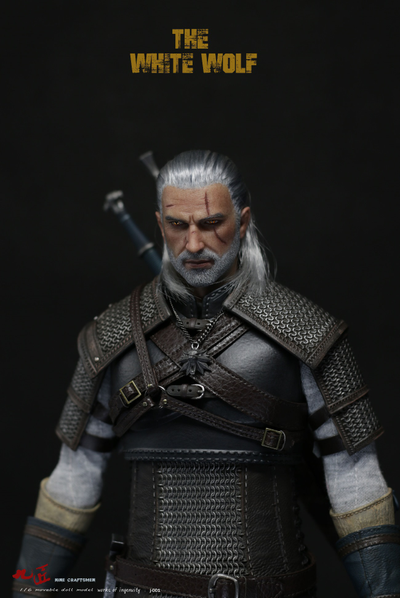 Ведьмак Геральт из Ривии (серия The Witcher) - КОЛЛЕКЦИОННАЯ ФИГУРКА 1/6 The White Wolf (J-001) - Nine Craftsmen