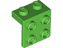 Bracket 1 x 2 - 2 x 2, Bright Green (44728 / 6424626)
