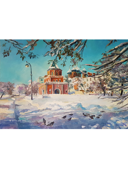 Пейзаж Голуби у Мостовой башни в Измайлово Круглова Ирина