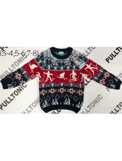 Детский свитер Лыжники