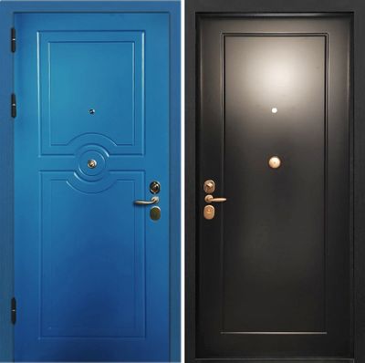 №24. Входная дверь (Фрезерованные мдф панели разных цветов)