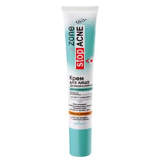 Крем для лица ДВОЙНОЙ КОНТРОЛЬ (zone stop ACNE), 20 мл