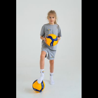 ТРЕНИРОВОЧНЫЙ КОСТЮМ VOLLEYLIFE СЕРЫЙ МЕЛАНЖ детский (130-150 см)