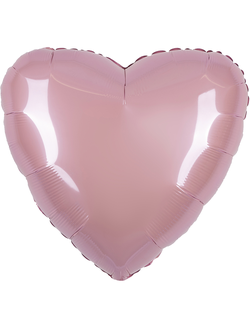 Шар (18''/46 см) Сердце, Розовый, Макарунс