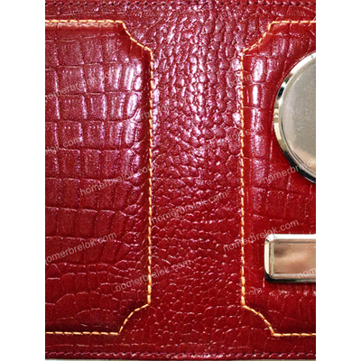 «КРОКОДИЛ» КОЖАНАЯ ОБЛОЖКА ДЛЯ АВТОДОКУМЕНТОВ В КОМПЛЕКТЕ С ЛИНЗАМИ. ЦВЕТ: КРАСНЫЙ СУПЕР-ГЛЯНЕЦ.