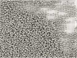 БИСЕР PRECIOSA 10/0  - 01700  НЕПРОЗРАЧНЫЙ СЕРЕБРИСТЫЙ МЕТАЛЛИК (НИКЕЛЬ) (5г)