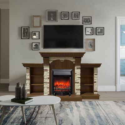 Электрокамин Дублин Премиум NT M1 с очагом Fobos