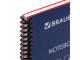 Тетрадь А4, 80 листов, BRAUBERG "Metropolis", спираль пластиковая, клетка, обложка пластик, КРАСНЫЙ, 403391