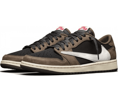 Nike Air Jordan Retro 1 Low Travis Scott (Коричневые) сбоку