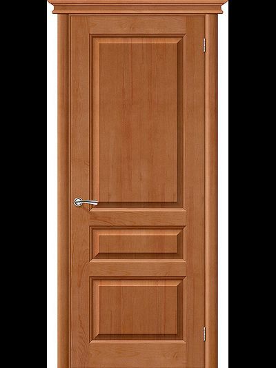 Массив дверь М5 светлый лак