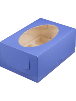 Коробка на 6 капкейков с/о (лаванда), 235*160*100мм