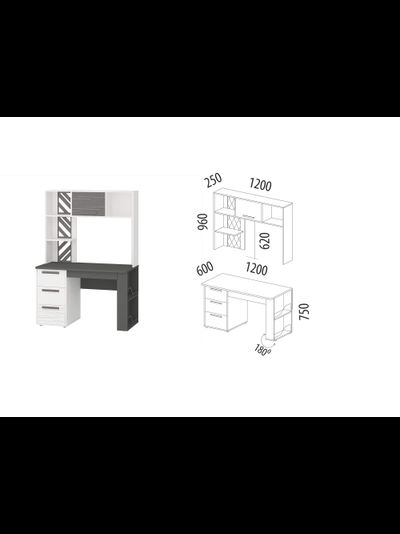 Стол с надстройкой (лев/прав) Аляска 61
