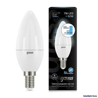 Gauss LED Candle 7w 840 E14 Step Dimmable