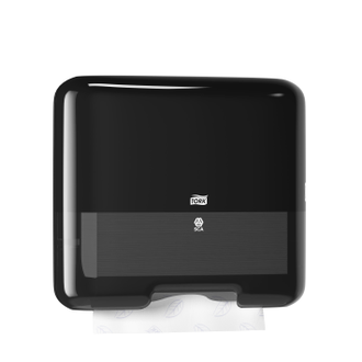 553108 Tork Мини-диспенсер для бумажных листовых полотенец Singlefold сложения ZZ и C H3 черный