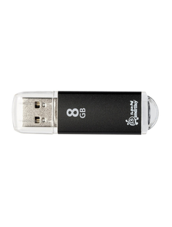 Флеш-память Smartbuy V-Cut, 8Gb, USB 2.0, черный, SB8GBVC-K