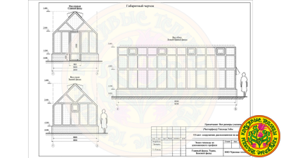Фасад теплицы из стекла и алюминия Честерфилд 8000 3000