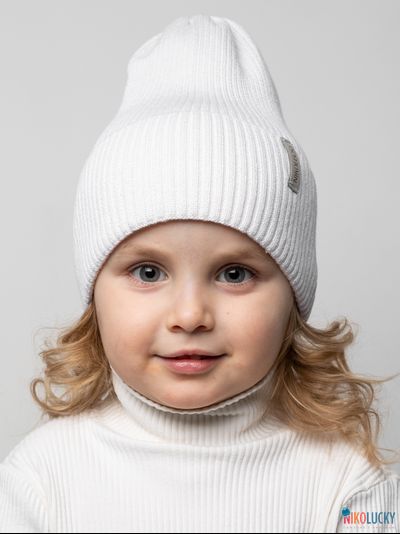 Шапка 25301-01 50%хлопок 50%акрил, белый 56-58