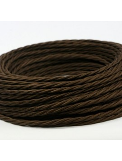 Провод витой в ретро стиле ПРВ 3х0.75 шоколад