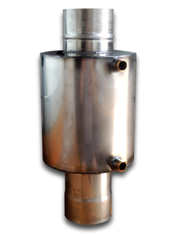 Теплообменник на трубе D115  (нерж. сталь AISI 304)