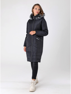 Пальто 23406 черный ЗИМА