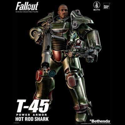 Силовая броня Т-45 (серия Fallout) - Коллекционная фигурка 1/6 Fallout T-45 Hot Rod Shark Power Armor (3Z07740W0) - Threezero