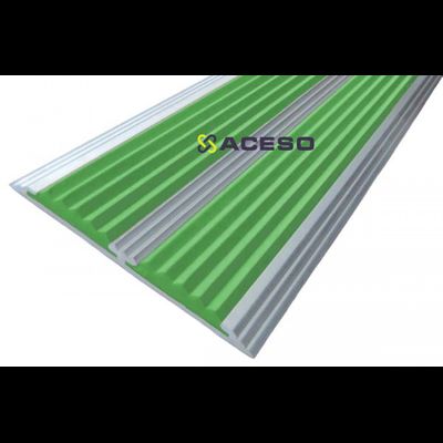 Алюминиевая полоса с двумя резиновыми  вставками 2000 мм цвет в ассортименте