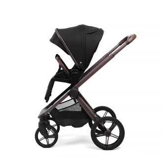 Коляска 3в1 Peppy Monaco Thermo 2026, Black / Черный рама Коричневая (Rise)