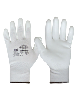 Перчатки Safeprotect НейпПол-Б (нейлон+полиуретан, белый)