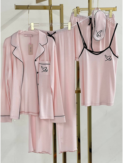 Пижама Виктория Сикрет 5в1 розовая