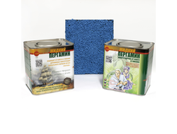 Комплект для декора и гидрофобизации венцов сруба. Синий.