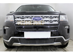 Защита радиатора Ford Explorer 2018- black низ PREMIUM