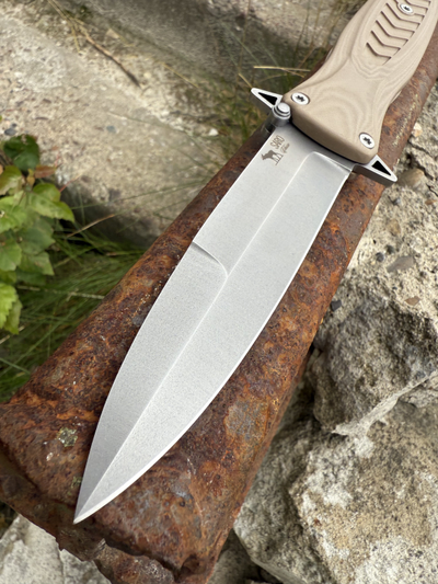 Складной нож Варанг EVO сталь ELMAX, рукоять G10 тан