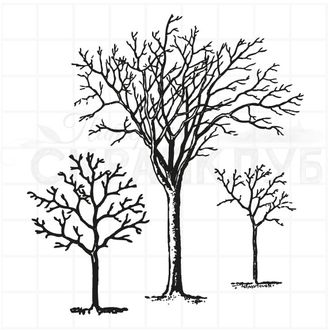 Штамп для скрапбукинга Три дерева
