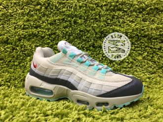 Nike Air Max 95 Серые с бирюзовым (36-40) Арт. 002F (модификация 1)