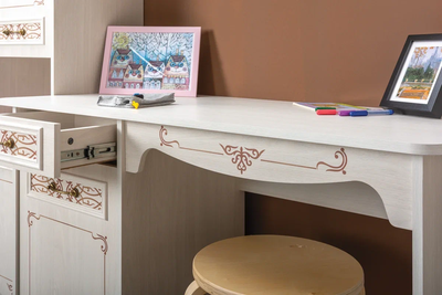 Стол письменный Флоренция 12.24 Ясень Анкор с Полкой