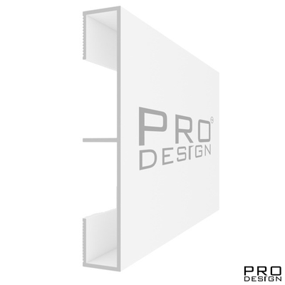 Алюминиевая вставка 1964 для плинтуса Pro Design 2,7 м.п. (12х80 мм) Белый муар