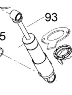 Амортизатор центральный оригинал BRP 23204/ M23204/605350536 для BRP LYNX/Ski-Doo
