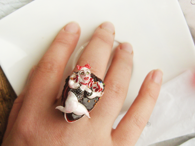 Пин-ап кольцо "Утро Фифеи" с вкусным тортиком