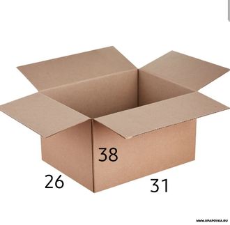 Коробка 4-x клапанная 31 x 26 x 38 см (СДЭК L)