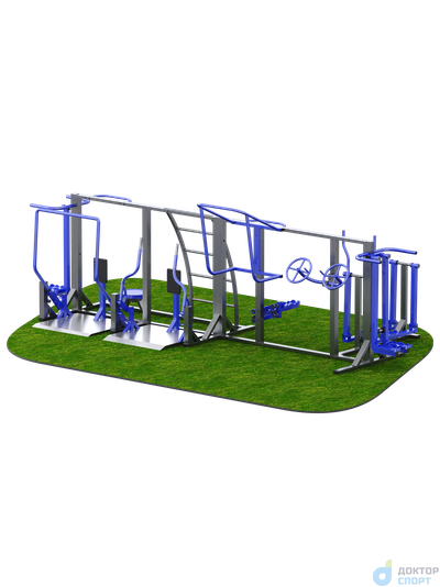 Уличный тренажерный комплекс на раме