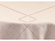 Льняная квадратная скатерть "Лаватера" 140*140 см с ручной вышивкой